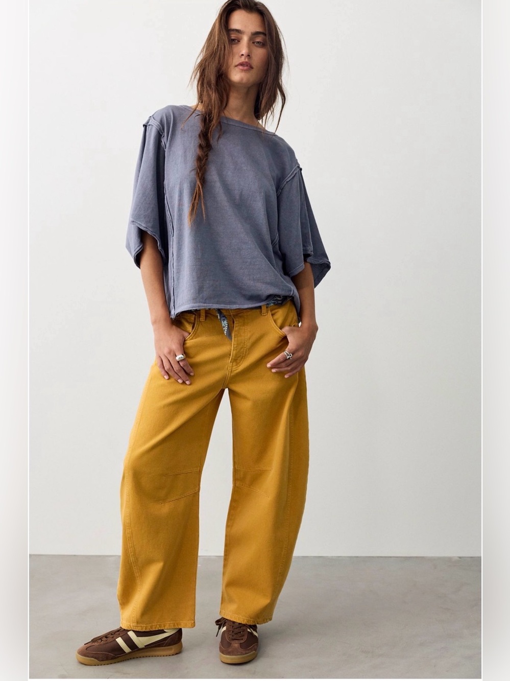 Free People We The Free Next Level Tee in Night Shadow Blue Sizes XS & Med NWT - Picture 3 of 8